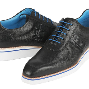 Paul Parkman Men's Casual Shoes Black Floater Leather in #color_