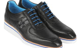 Paul Parkman Men's Casual Shoes Black Floater Leather