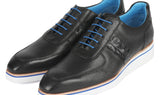 Paul Parkman Men's Casual Shoes Black Floater Leather