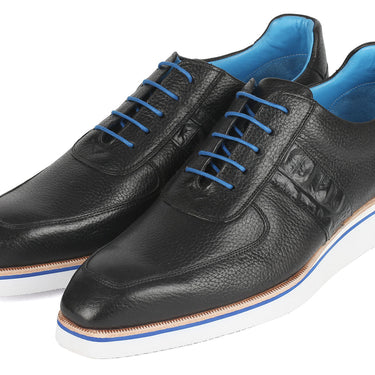 Paul Parkman Men's Casual Shoes Black Floater Leather in #color_