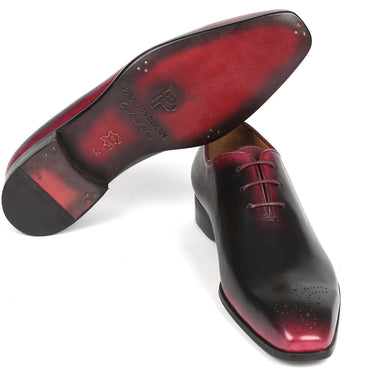 Paul Parkman Black & Red Men's Oxford Shoes in #color_