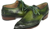 Paul Parkman Goodyear Welted Wingtip Derby Shoes Green