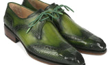 Paul Parkman Goodyear Welted Wingtip Derby Shoes Green
