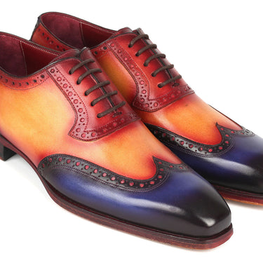 Paul Parkman Goodyear Welted Men's Wingtip Oxfords Multicolor in #color_