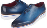 Paul Parkman Men's Smart Casual Wholecut Oxfords Blue