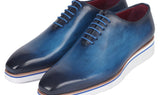 Paul Parkman Men's Smart Casual Wholecut Oxfords Blue