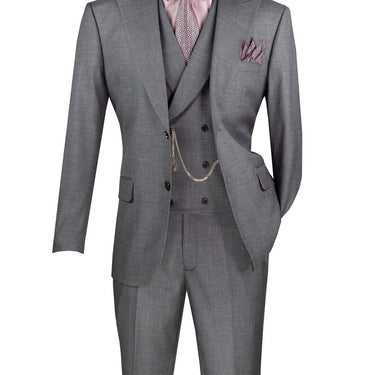 Vinci Charcoal Modern Fit 3 Piece Suit - MV2K-2