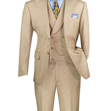 Vinci Taupe Modern Fit 3 Piece Suit - MV2K-2