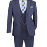Vinci Navy Modern Fit 3 Piece Suit - MV2K-3
