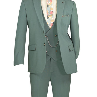 Vinci Sage Modern Fit 3 Piece Suit - MV2K-3