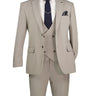 Vinci Tan Modern Fit 3 Piece Suit - MV2K-3