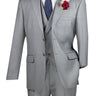 Vinci Light Gray Modern Fit 3 Piece Suit - MV2TR