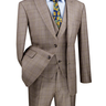 Vinci Tan Modern Fit 3 Piece Suit - MV2W-1