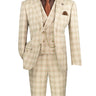 Vinci Khaki Modern Fit 3 Piece Suit - MV2W-3