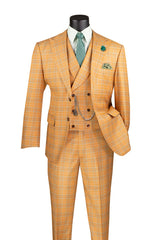 Vinci Orange Modern Fit 3 Piece Suit - MV2W-3
