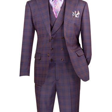 Vinci Purple Modern Fit 3 Piece Suit - MV2W-3
