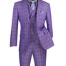 Vinci Purple Modern Fit 3 Piece Suit - F-MV2W4