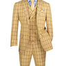 Vinci Tan Modern Fit 3 Piece Suit - MV2W-4