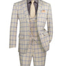 Vinci Light Beige Modern Fit 3 Piece Suit - MV2W-5