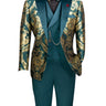 Vinci Emerald Modern Fit 3 Piece Tuxedo - MVJQ-1