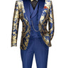 Vinci Navy Modern Fit 3 Piece Tuxedo - MVJQ-1