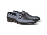 Carrucci Shoes Madison Brown Leather Bit Loafer in Black