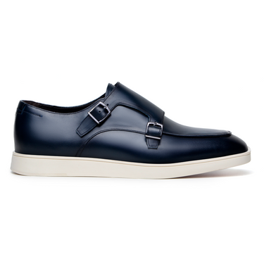 Belvedere Marcio in Navy Monk Strap Hybrid Dress Shoe in Navy