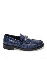 Mauri 1028/1 Chapel Alligator & Leather Horse-Bit Loafer (MA5697) - Wonder Blue