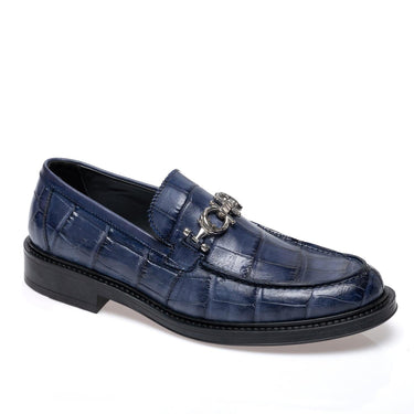 Mauri 1028/1 Chapel Alligator & Leather Horse-Bit Loafer (MA5697) - Wonder Blue