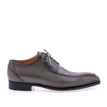 Mauri 1057 Crocodile & Leather Derby - Light Grey