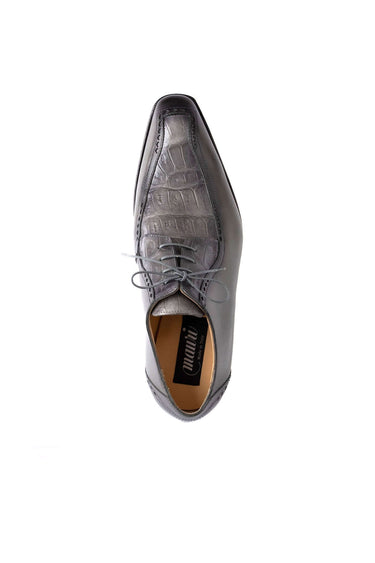 Mauri 1057 Crocodile & Leather Derby - Light Grey