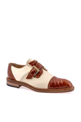 Mauri 1087/4 Alligator & Leather Single Monk-Strap
