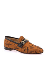Mauri 1099/6 Fabric & Leather Horse-Bit Loafer - Copper/Sport Rust