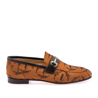 Mauri 1099/6 Fabric & Leather Horse-Bit Loafer - Copper/Sport Rust