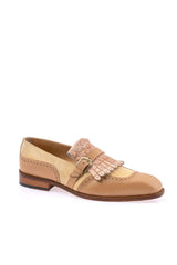 Mauri 1123 Multi Material Kil-Tie Loafer - Dune/Champagne