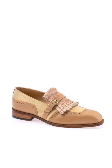Mauri 1123 Multi Material Kil-Tie Loafer - Dune/Champagne