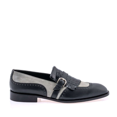 Mauri 1123 Multi Material Kil-Tie Loafer - Black/Grey