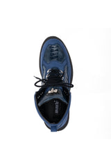 Mauri 3259 Backdoor Ostrich & Nubuck Leather Boot (MA5687) - Indigo Blue/Caribbean Blue