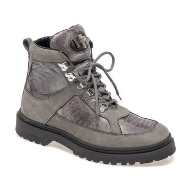 Mauri 3259 Backdoor Ostrich & Nubuck Leather Boot (MA5687) - Light Grey