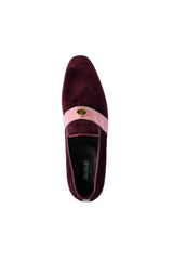 Mauri 4709/11 Crocodile & Velvet Loafer - Ruby Red