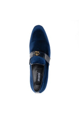 Mauri 4709/11 Crocodile & Velvet Loafer - Wonder Blue
