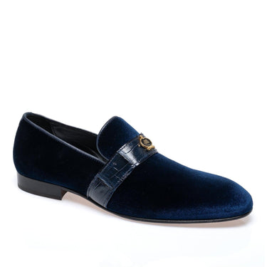 Mauri 4709/11 Crocodile & Velvet Loafer - Wonder Blue