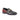 Mauri Monet in Black / Coral Red Mens Exotic Ostrich Leg / Matahari Fabric Horsebit Loafers in Black Coral Red