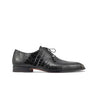 Mauri Two Face in Black / White Mens Exotic Alligator / Matahari Fabric High End Oxfords in Black White