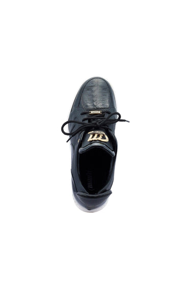Mauri 8412/1 Boss Crocodile / Patent / Leather Sneakers (MA5444) - Black