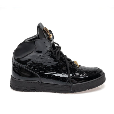 Mauri 8429 Crocodile & Patent High-Top Sneaker - Wonder Blue