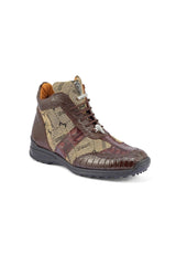 Mauri 8430 Signature Ostrich, Crocodile & Mauri Fabric Sneaker