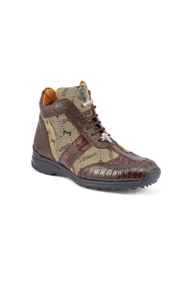 Mauri 8430 Signature Ostrich, Crocodile & Mauri Fabric Sneaker