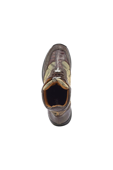 Mauri 8430 Signature Ostrich, Crocodile & Mauri Fabric Sneaker
