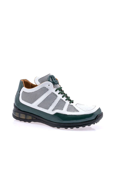 Mauri 8434 Multi Material Sneaker - Hunter Green/White